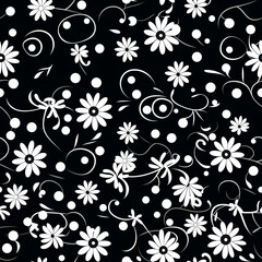 3D Flower Seamless Pattern