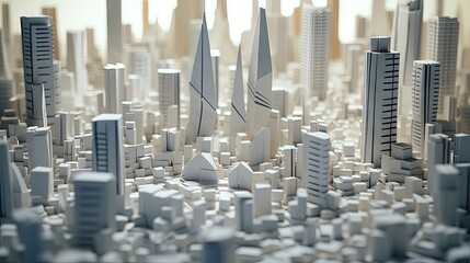 A modern City made out of Origami - Paper Skyline Wallpaper - Origami Paper Art of City and Buildings Backdrop - Amazing Paper Origami Cityscape Background created with Generative AI Technology