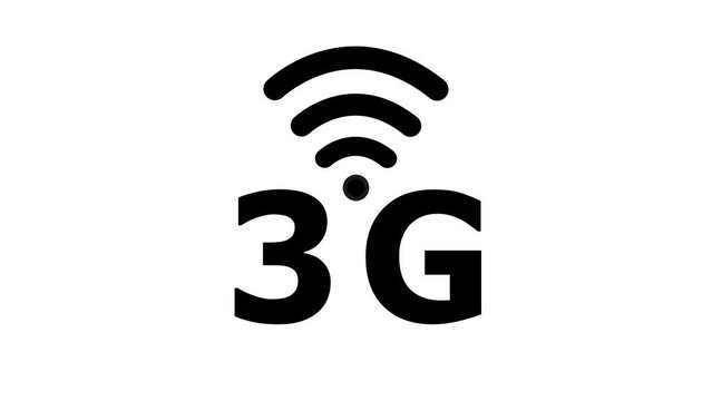  3G WIFI wireless icon ,  internet connection animation. on the white background . 
