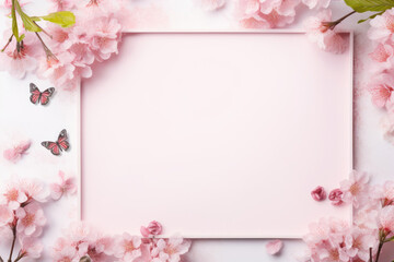 Spring holiday frame with copy space