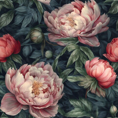 3D Flower Seamless Pattern