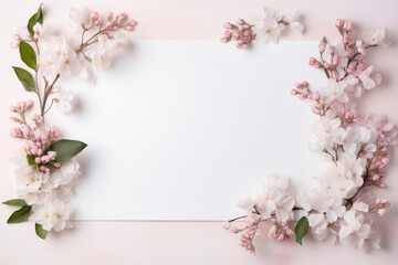 Spring holiday frame with copy space