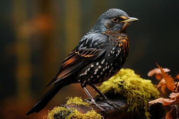 Obraz premium Meet Turdus merula, the common blackbird within the Turdidae family