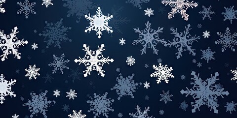 Frosty magic. Blue snowflake christmas background. Winter wonderland. Abstract snowflake design. Chill in air. Holiday snowfall pattern