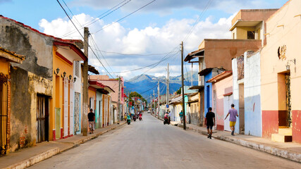 Fototapeta na wymiar Cuba street colors