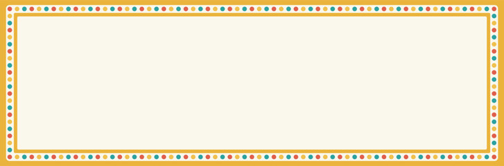 Beautiful indian tradition decorative frame with empty space, Colorful Frame or Border with colorful decorative Design geometric circle multicolored dots