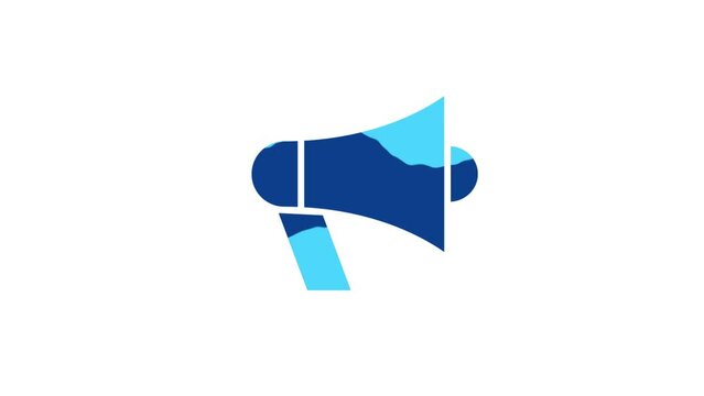 Inbound marketing digital advertising campaign megaphone animation