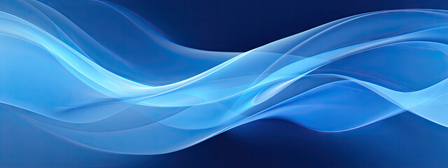 Fototapeta premium Abstract blue wave wallpaper. Created with generative AI tools