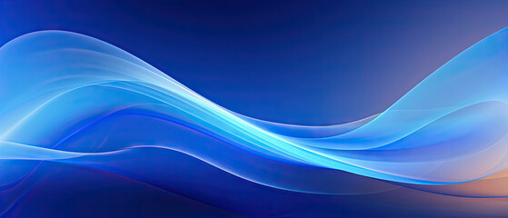 Abstract blue wave wallpaper. Created with generative AI tools