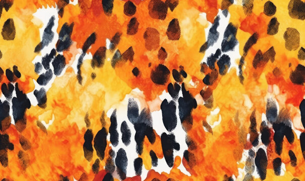 Animal skins seamless pattern. Animalistic abstract wallpaper. For fabric design. Created with generative AI tools