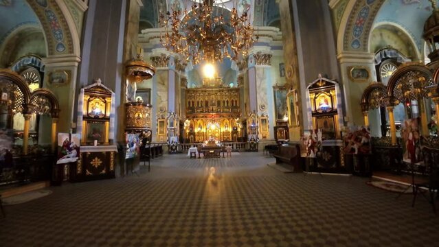 Interiour of the Church of the Transfiguration  in Lviv