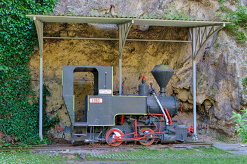 Historic Steam Locomotive Display in Jajce, Bosnia and Herzegovina