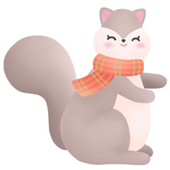 A squirrel was smiling happily.