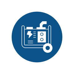 Electric generator Vector Icon which can easily modify or edit

