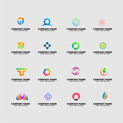 collection of abstract logo vector illustration