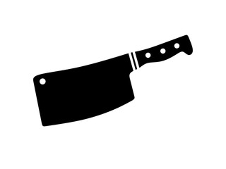 butcher knife vector on white background.knife icon