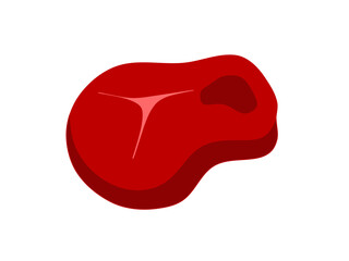 red meat icon vector on white background