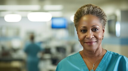 Portrait of the female doctor in the hospital