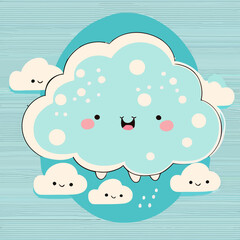 baby card with teddy bear