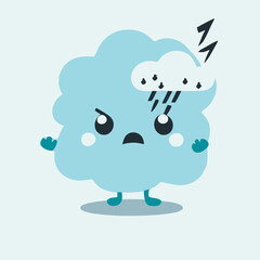funny cloud with a smile