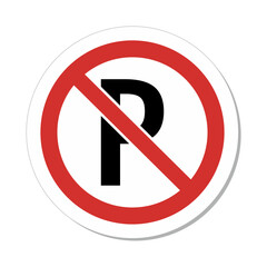 ISO Prohibition Sign: No Parking Symbol