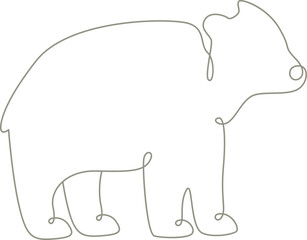Bear Lined Animal