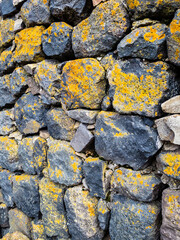 stone wall of church closeup in Sevanavank Sevan Monastery, Armenia
