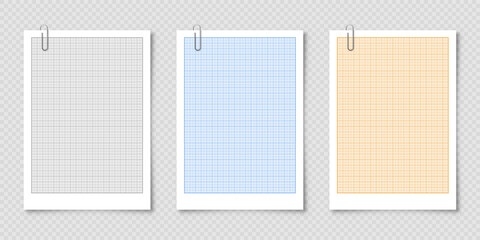 Sheet of graph paper with grid. Millimeter paper texture, geometric pattern. Various lined blank for drawing, studying, technical engineering or scale measurement. Vector illustration