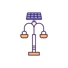 Solar lights Vector Icon which can easily modify or edit

