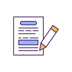 Contract sign Vector Icon which can easily modify or edit

