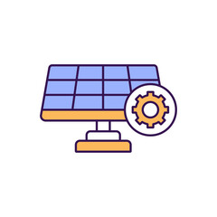 Solar settings Vector Icon which can easily modify or edit

