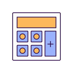 Calculator device Vector Icon which can easily modify or edit

