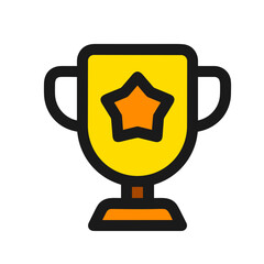 Winner success icon symbol vector image. Illustration of reward champion win championship bedge design image 