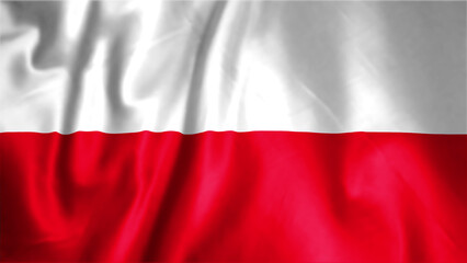 Flag of Poland, Fabric realistic flag, Poland Independent Day flag