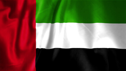 Flag of UAE, Fabric realistic flag, UAE Independent Day flag