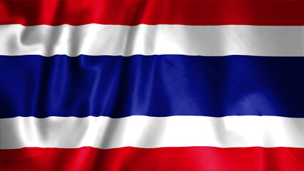 Flag of Thailand, Fabric realistic flag, Thailand Independent Day flag