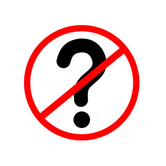 no question icon vector on white background