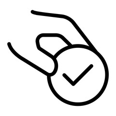 check mark line icon