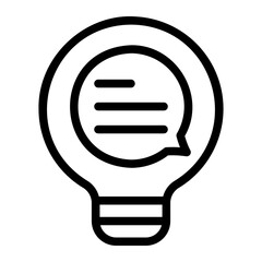 Fototapeta premium discussion line icon