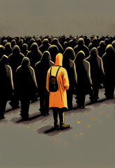 Obraz premium Abstract bohemian style minimalist illustration.