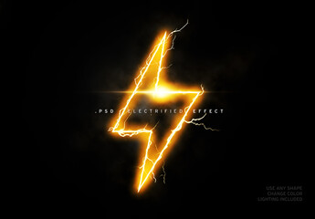 Fototapeta na wymiar Lightning logo effect