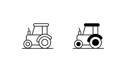 Tractor icon design with white background stock illustration