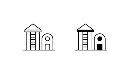 Grain Silo icon design with white background stock illustration