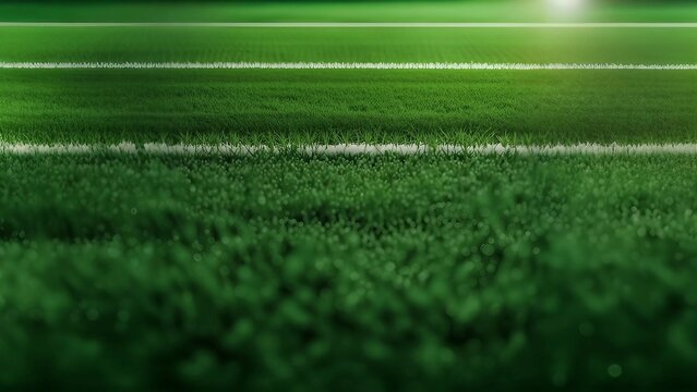 green field with copy space for american football sports theme content