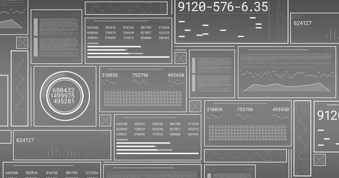 Animation of hud interface screens with element panel sets