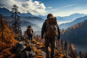 Obraz premium hiking in the mountains