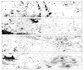 Collection of transparent background, distress texture, grunge black borders isolated on the background, monochrome texture, scratch grunge urban Background.