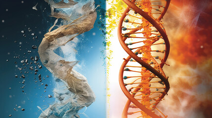 human dna structure art close-up