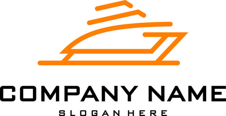 Modern Line Ship Logo. Cruise, Ship Logo or Icon