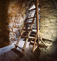 Rack in the torture chamber of Castle - obrazy, fototapety, plakaty